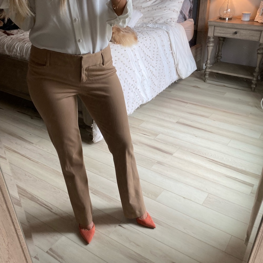 Khaki Express Columnist - mid rise dress pant